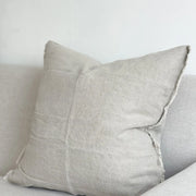 Esmee Linen Cushion Cover with Frayed Edge in Natural Beige