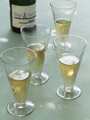 Prosecco Glass with Etched Star Detail