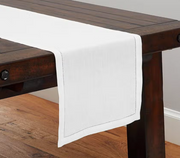 100% White Linen Table Runner