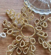 Beaded Snowflake Candle Decoration