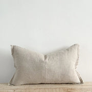 Esmee Linen Cushion Cover with Frayed Edge in Natural Beige