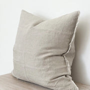 Esmee Linen Cushion Cover with Frayed Edge in Natural Beige