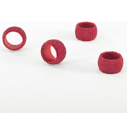 Red Beaded Napkin Ring