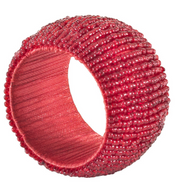 Red Beaded Napkin Ring