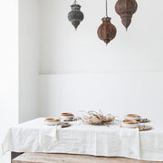 Linen Tablecloth - blue stripe