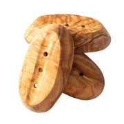 Smooth Wooden Oval Soap Dish