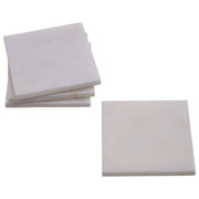 White Marble Square Coasters (Set of 4)