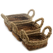 Banana Leaf & Seagrass Square Basket