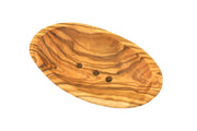 Smooth Wooden Oval Soap Dish