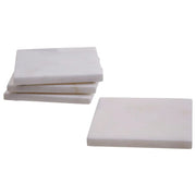 White Marble Square Coasters (Set of 4)