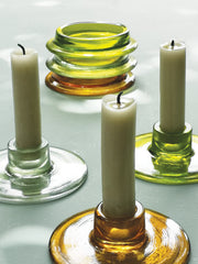 Simple Rustic Glass Candle Holder
