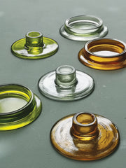 Simple Rustic Glass Candle Holder