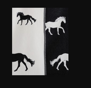 Black Horse Recycled Cotton Blanket