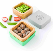 Bamboo Snack Pots - Green and Grey
