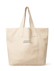 Cotton Shopper Embroidered with "Everyday Essentials"