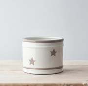 Pot with Grey Stars