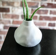 Hand-cast Matte Bulb Vase - White