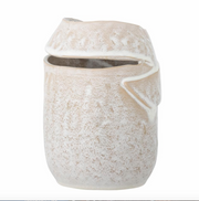 Abeera Vase in natural stoneware