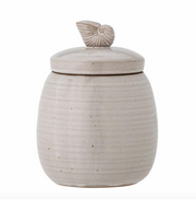 Mahlet Jar with Lid, natural Stoneware