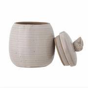 Mahlet Jar with Lid, natural Stoneware