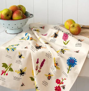 Garden Bees Tea Towel