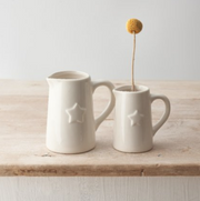 Ceramic White Jug With a Star