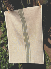 Striped Pure Linen Tea Towels