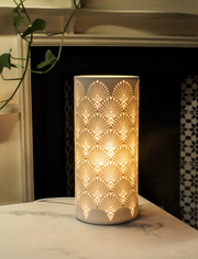Column Shaped Porcelain Lamp
