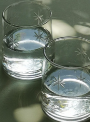 Tumbler Glass Etched Stars