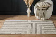 Wool blend lambs tail throw dark linen