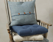 Hampton stripe button cushion