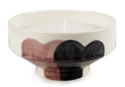 Footed Candle with Handpaint Design