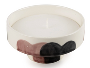 Footed Candle with Handpaint Design