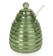 Glass Honey Jar - Green