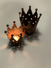 Rust Crown Tea Light Holder