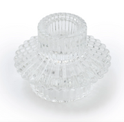 Glass Tealight Taper Candle Holder