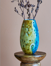 Kalian Vase, Blue Glass