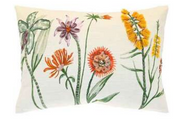 Embroidered Orchid Cushion