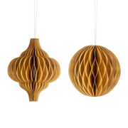 Kraft Paper Honeycomb Hanging Decoration - Assorted