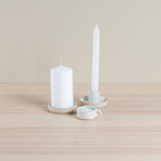 Organics Pillar Candle Holder - Oatmeal