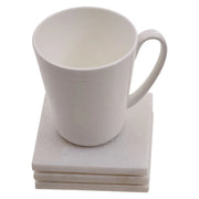 White Marble Square Coasters (Set of 4)