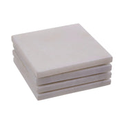 White Marble Square Coasters (Set of 4)