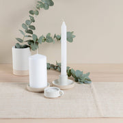 Organics Pillar Candle Holder - Oatmeal