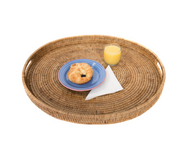 Oval Rattan Tray with Handles